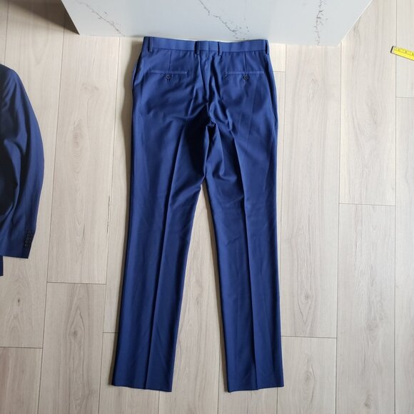 English Laundry 2Pc Suit Men’s 42R 35W Navy Blue 2-Piece Modern Fit Blazer Pants - Picture 11 of 14